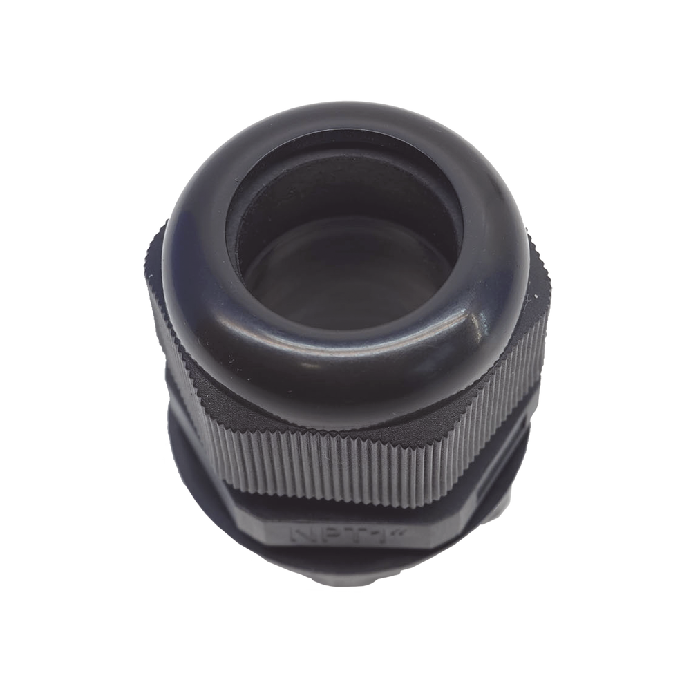 Conector Plástico Negro Tipo Glándula para Rosca NPT 1" - Imagen 3