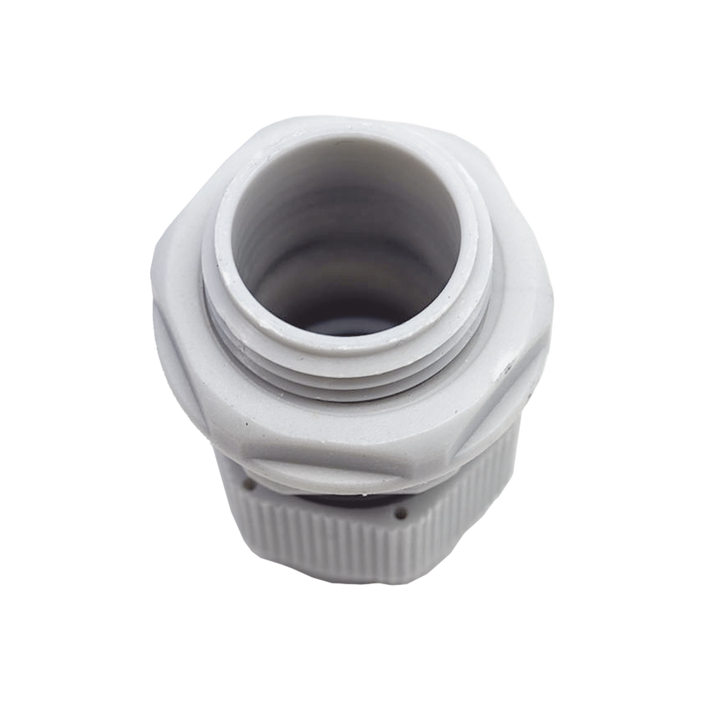 Conector Plástico Blanco Tipo Glándula para Rosca NPT 1/2" - Imagen 4