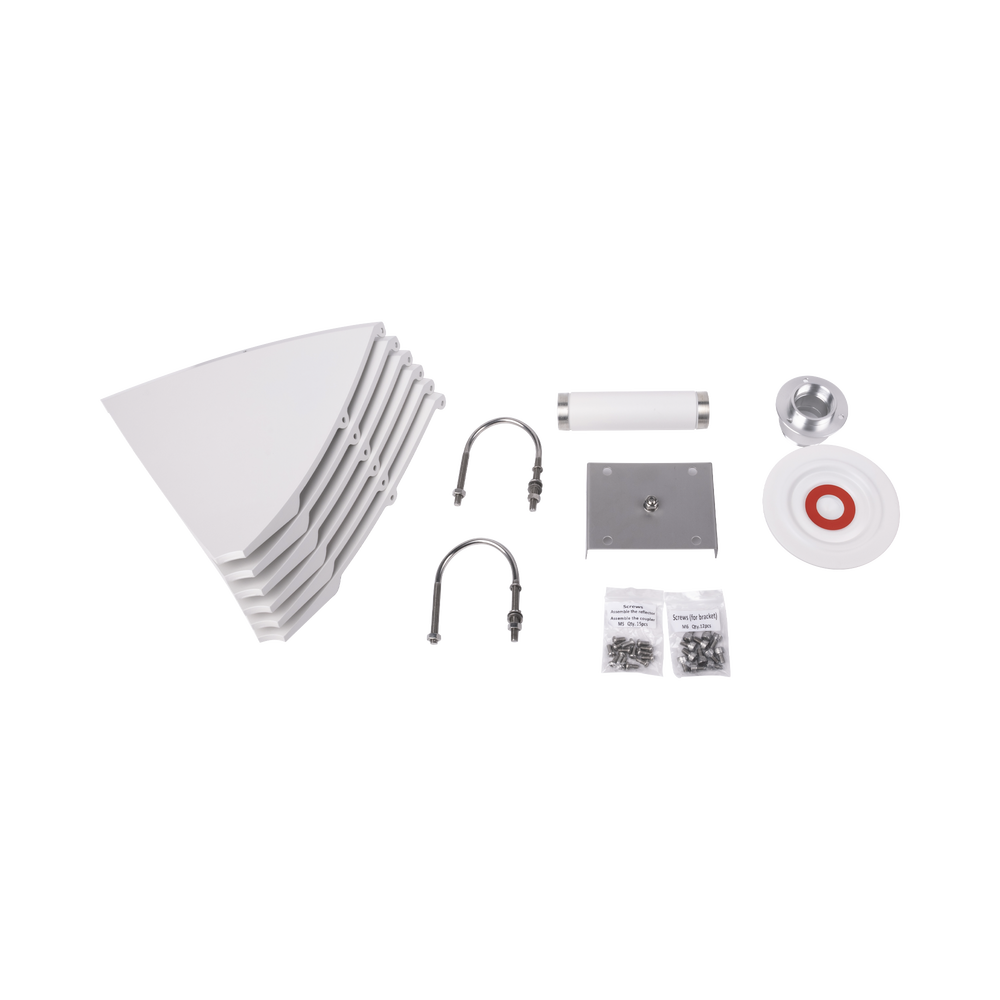 Antena direccional para C5x, B5X, Doble polaridad 45 ° y 90 °, 4.9 - 6.5 GHz, 2 ft, Ganancia de 30 dBi, Montaje incluido - Imagen 4