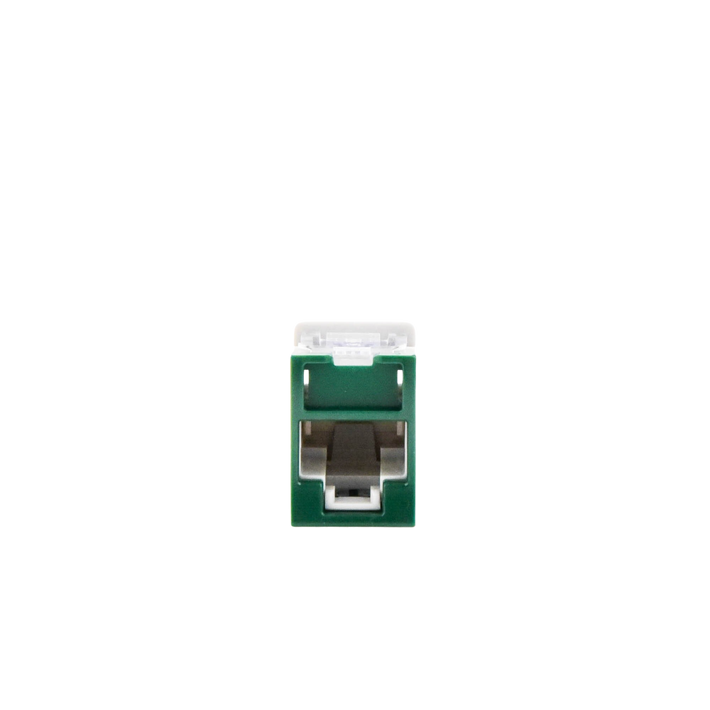 Jack Ultramax Cat6, UTP, Montaje Híbrido en Placa de Pared (Plano y Angulado), Color Verde, Punch Down - Imagen 6
