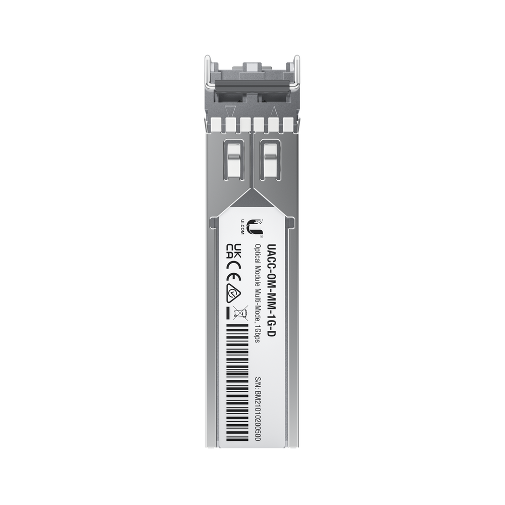 UFiber Módulo SFP, transceptor MiniGibic MultiModo 1 Gbps, distancia 550m, conectores LC, paquete de 2 piezas