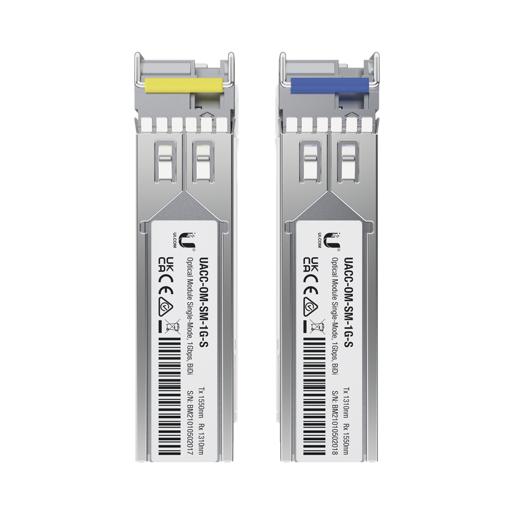 UFiber Módulo SFP, transceptor MiniGibic MonoModo 1 Gbps, distancia 3km, Simplex, un conector LC, incluye 2 tranceptores