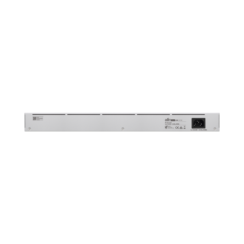 UniFi Switch USW-16-POE Gen2, Capa 2 de 16 puertos (8 puertos PoE 802.3af/at + 8 puertos Gigabit) + 2 puertos 1G SFP, 42W, pantalla informativa - Imagen 4
