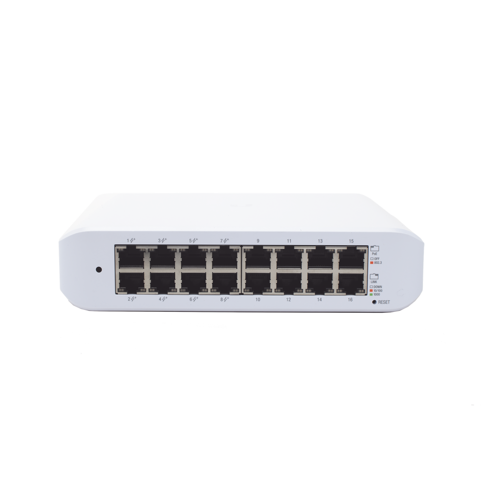 Switch UniFi Lite Administrable PoE de 16 Puertos 10/100/1000 Mbps (8 puertos 802.3af/at), 45 W - Imagen 3