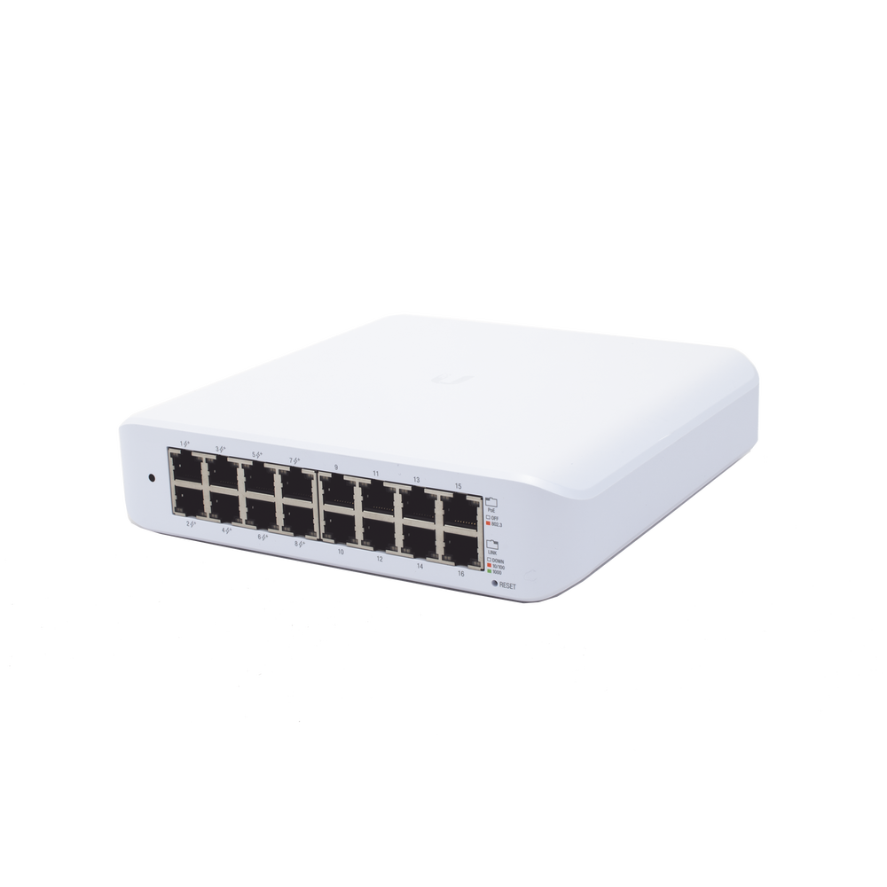 Switch UniFi Lite Administrable PoE de 16 Puertos 10/100/1000 Mbps (8 puertos 802.3af/at), 45 W - Imagen 4