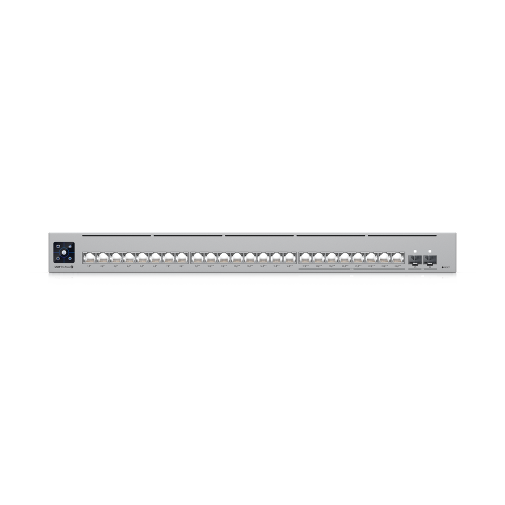 UniFi Switch Pro Max 24 POE, 24 puertos (8 puertos POE++ 2.5 GbE y 16 puertos GbE POE+), 2 puertos SFP+ 10G, 400W, pantalla táctil - Imagen 5