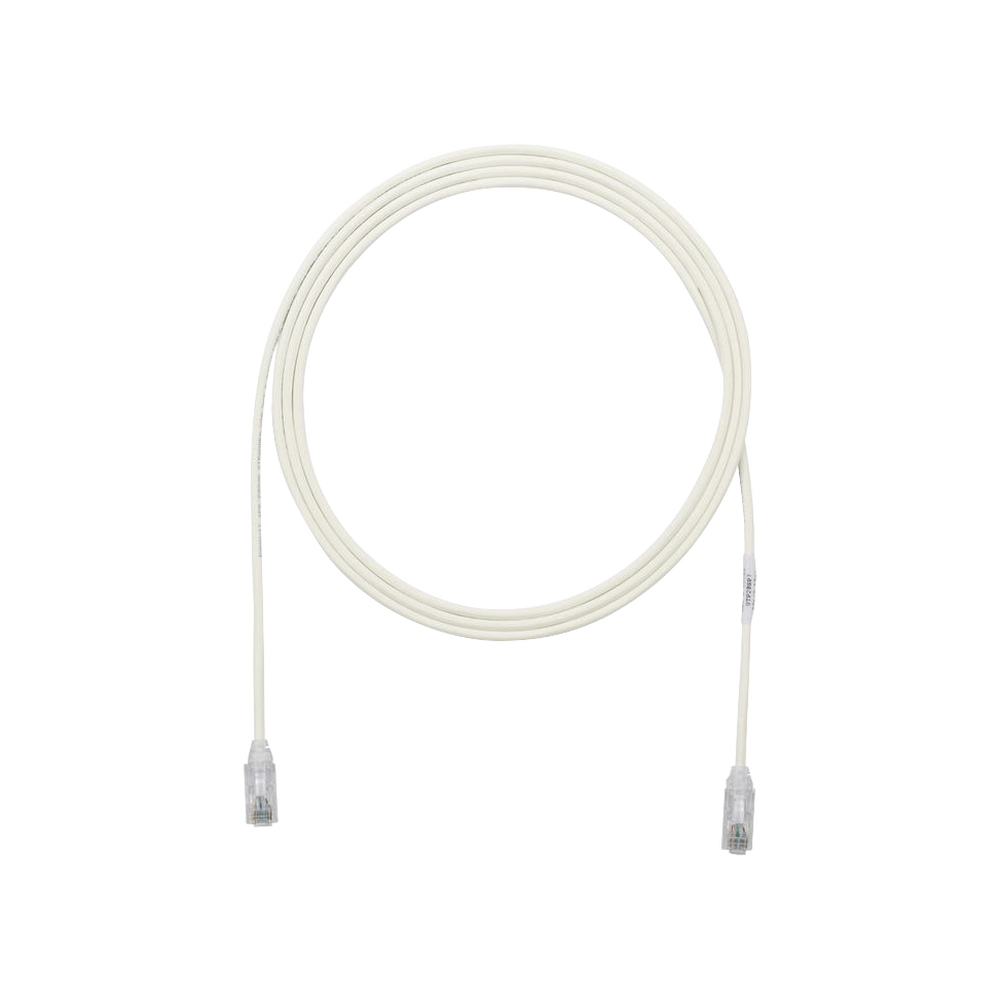 Cable de Parcheo TX6, UTP Cat6, Diámetro Reducido (28AWG), Color Blanco Mate, 0.91 Metros (3 Pies)