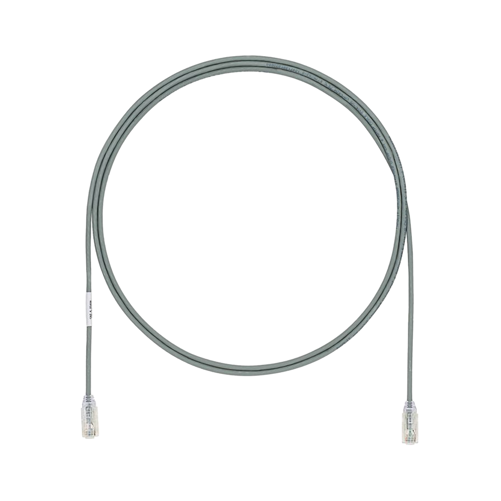 Cable de Parcheo TX6, UTP Cat6, Diámetro Reducido (28AWG), Color Gris, 1.52 Metros (5 Pies)