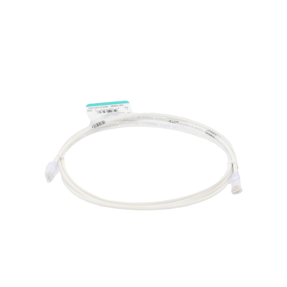 Cable de Parcheo TX6, UTP Cat6, Diámetro Reducido (28AWG), Color Blanco Mate, 2.13 Metros (7 Pies) - Imagen 3