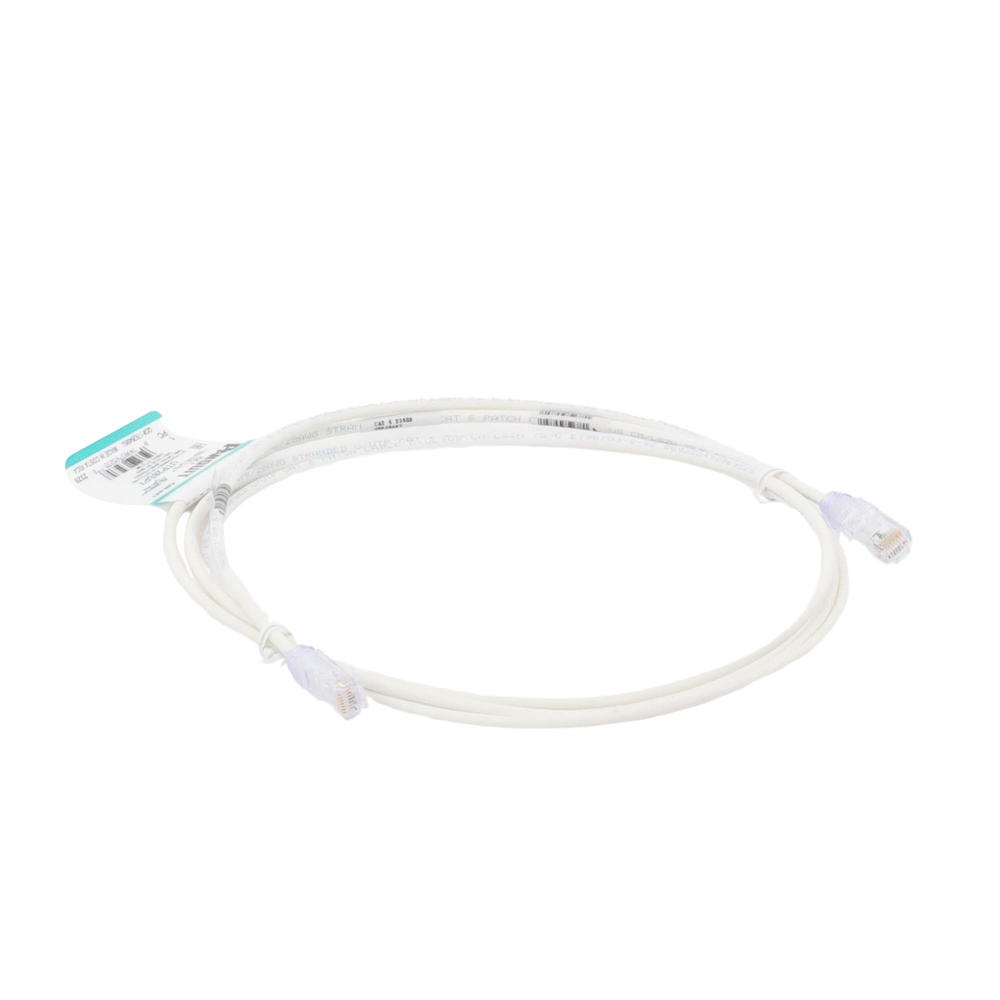 Cable de Parcheo TX6, UTP Cat6, Diámetro Reducido (28AWG), Color Blanco Mate, 2.13 Metros (7 Pies) - Imagen 4