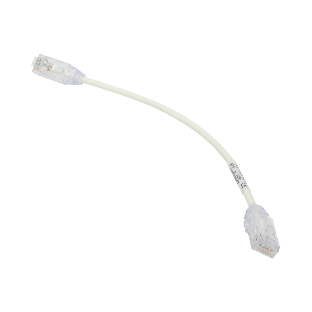 Cable de Parcheo TX6, UTP Cat6, Diámetro Reducido (28AWG), Color Blanco, 20.32 cm (8 Pulgadas) - Imagen 3
