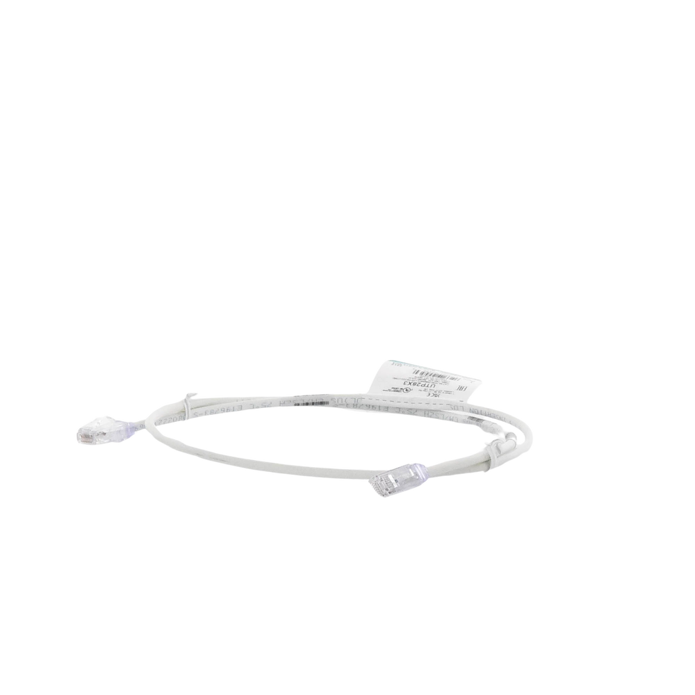 Cable de Parcheo UTP Cat6A, CM/LSZH, Diámetro Reducido (28AWG), Color Blanco Mate, 0.91 Metros (3 Pies) - Imagen 4