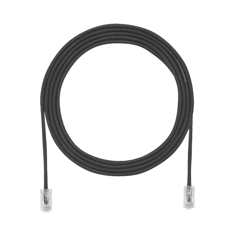 Cable de Parcheo UTP Cat6A, CM/LSZH, Diámetro Reducido (28AWG), Color Negro, 1.52 Metros (5 Pies)
