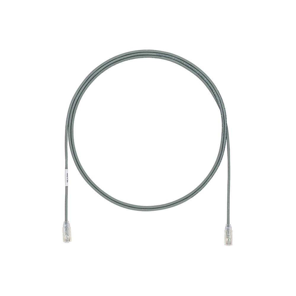 Cable de Parcheo UTP Cat6A, CM/LSZH, Diámetro Reducido (28AWG), Color Gris, 1.52 Metros (5 Pies)