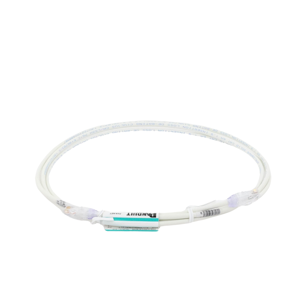Cable de Parcheo UTP Cat6A, CM/LSZH, Diámetro Reducido (28AWG), Color Blanco Mate, 2.13 Metros (7 Pies) - Imagen 2