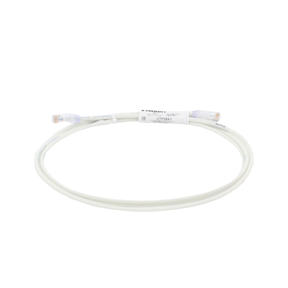 Cable de Parcheo UTP Cat6A, CM/LSZH, Diámetro Reducido (28AWG), Color Blanco Mate, 2.13 Metros (7 Pies) - Imagen 3
