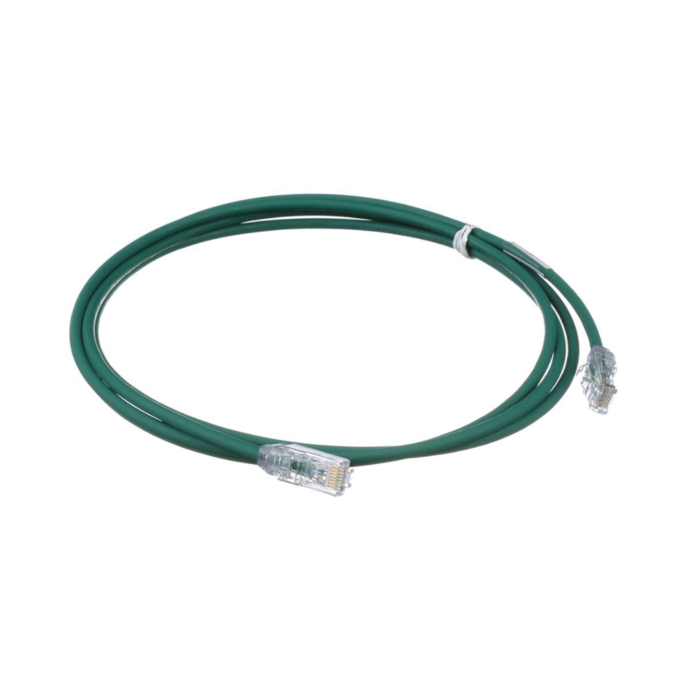 Cable de Parcheo UTP Cat6A, CM/LSZH, Diámetro Reducido (28AWG), Color Verde, 2.13 Metros (7 Pies) - Imagen 2