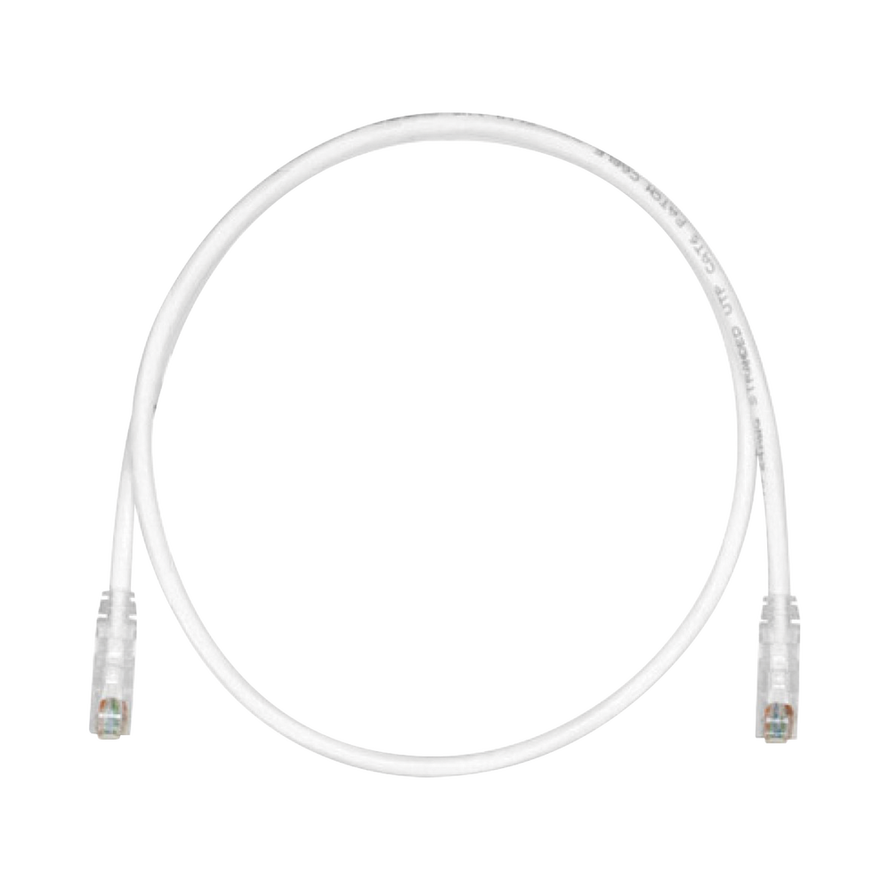 Cable de Parcheo TX6, UTP Cat6, 24 AWG, CM, Color Blanco Mate, 3.05 Metros (10 Pies)