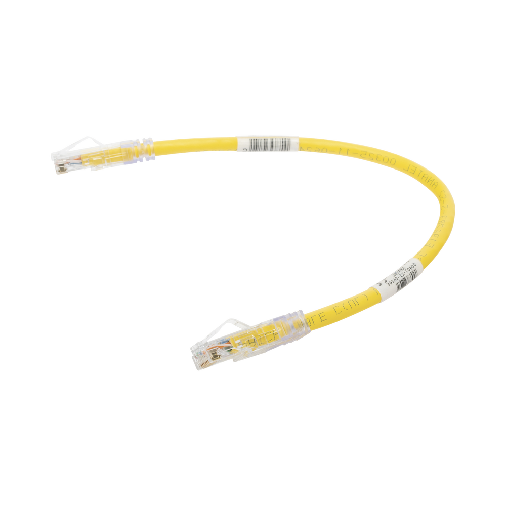 Cable de Parcheo TX6, UTP Cat6, 24 AWG, CM, Color Amarillo, 0.3 Metros (1 Pie) - Imagen 3