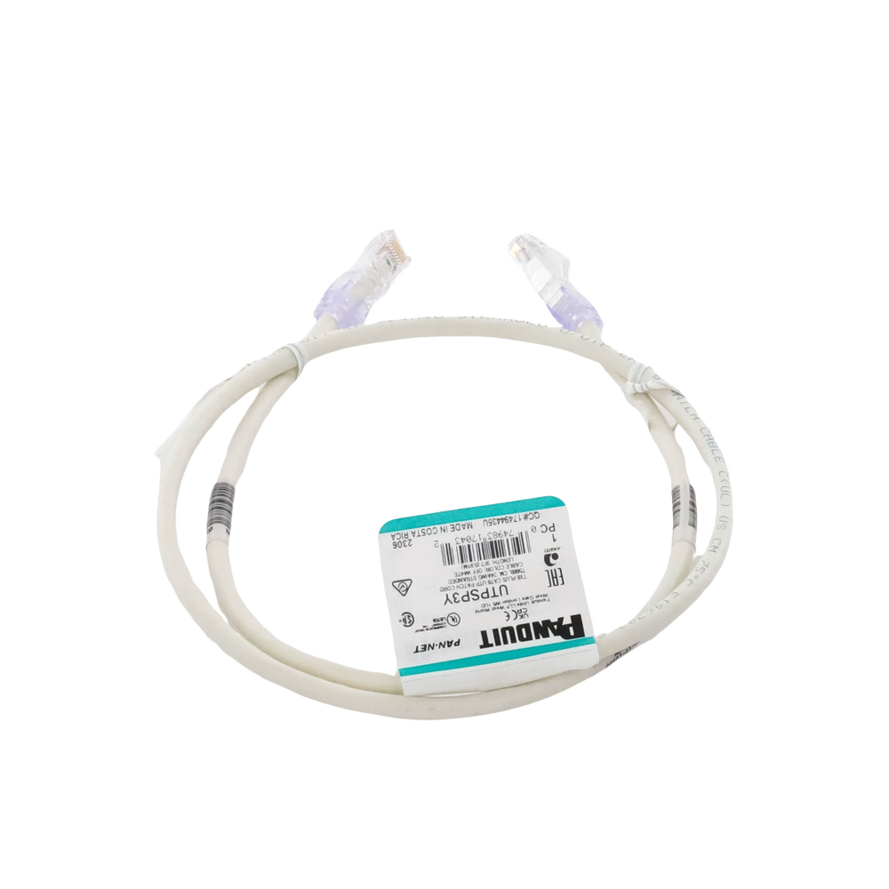 Cable de Parcheo TX6, UTP Cat6, 24 AWG, CM, Color Blanco Mate, 0.91 Metros (3 Pies) - Imagen 3