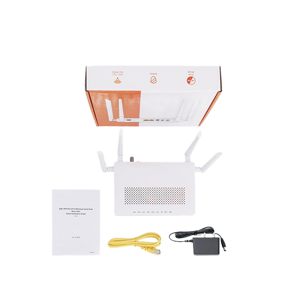 ONU Dual GPON/EPON / Wi-Fi Doble Banda 2.4 y 5 GHz / Soporta MESH / 2 Puertos Gigabit / 1 Puerto PON SC/APC / 1 puerto CATV / Hasta 1200 Mbps vía Wi-Fi - Imagen 5