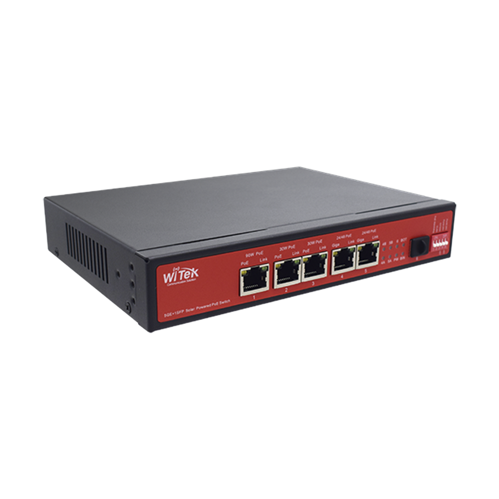 Controlador Solar de 15A con Switch PoE / 1 Puerto Gigabit PoE 802.3 bt / 2 Puertos PoE 802.3 af/at / 2 Puertos PoE Pasivo 24/48 Vcc / 1 Puerto SFP / No administrable - Imagen 4