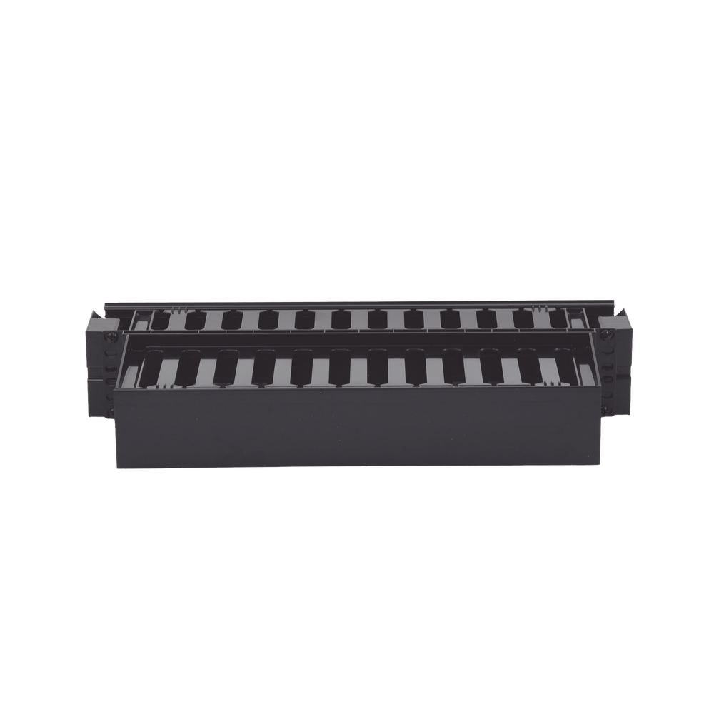 Organizador de Cables Horizontal PatchLink, Doble (Frontal y Posterior), Con Tapa Extendida, Para Rack de 19in, 2UR - Imagen 3