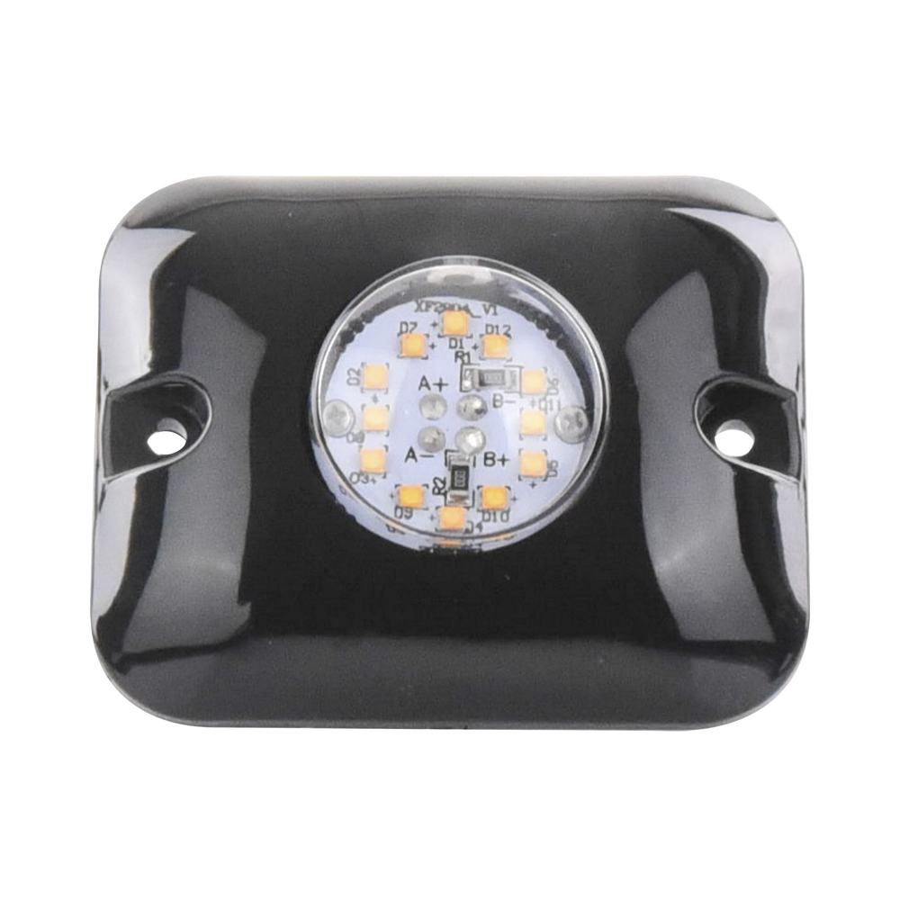 Luz Oculta Ultra Brillante con 12 LED, Color Ambar