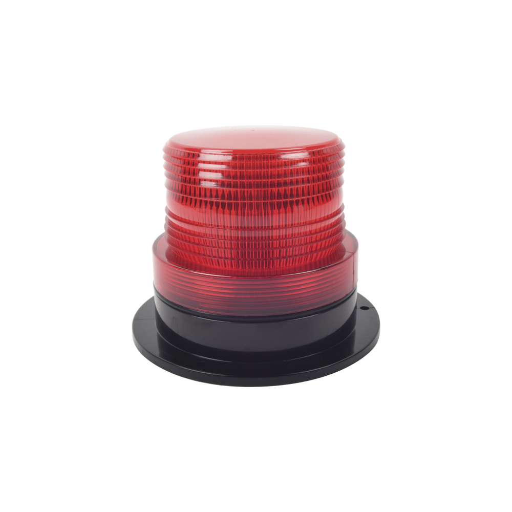 Burbuja Brillante de Larga Vida Útil, con 8 LEDs Color Rojo, Domo Rojo, 12Vcd