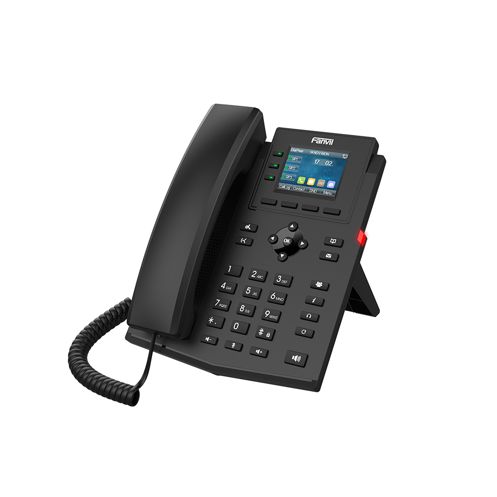 Teléfono 2 Hilos para switch PN8 y PN24 /empresarial para 4 líneas SIP con pantalla LCD de 2.4 pulgadas a color, Opus y conferencia de 6 vías, PoE. - Imagen 4
