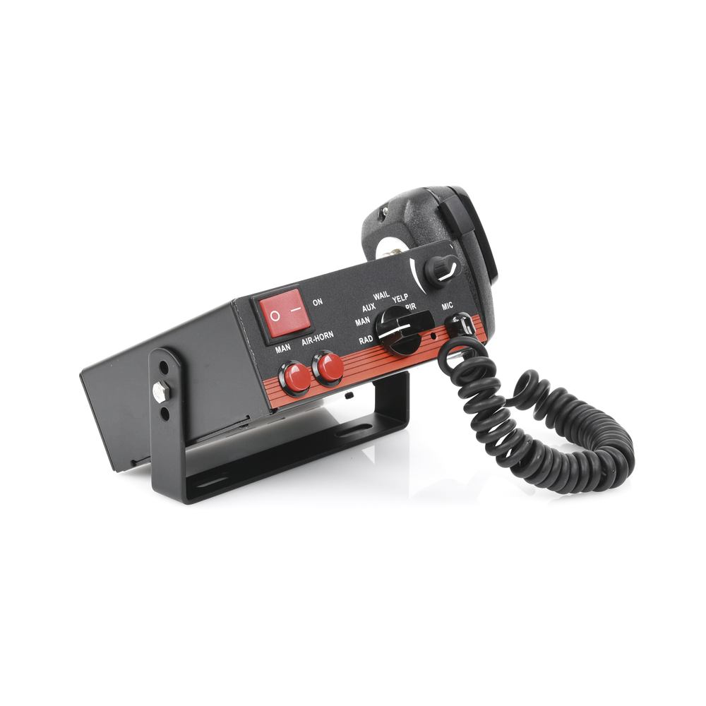 Sirena Vehicular de 100W de Potencia, Con Switch Giratorio de 6 posiciones, Micrófono de Uso Rudo e Interconexión a Radio - Imagen 3