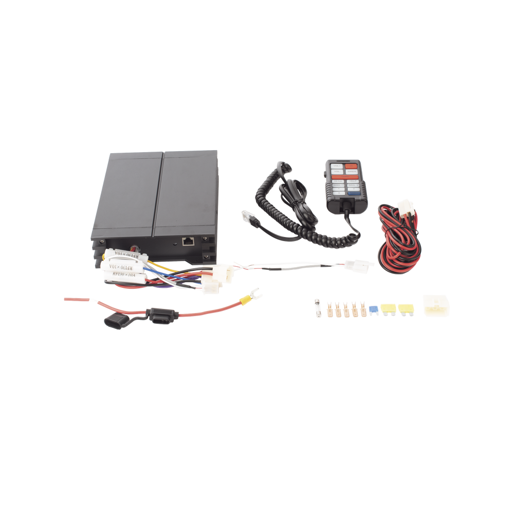 Sirena Vehicular de 100W de Potencia, Con Controlador Unimando Para Tonos, Control de 3 Salidas Auxiliares, Microfono e Interconexión a Radio - Imagen 5
