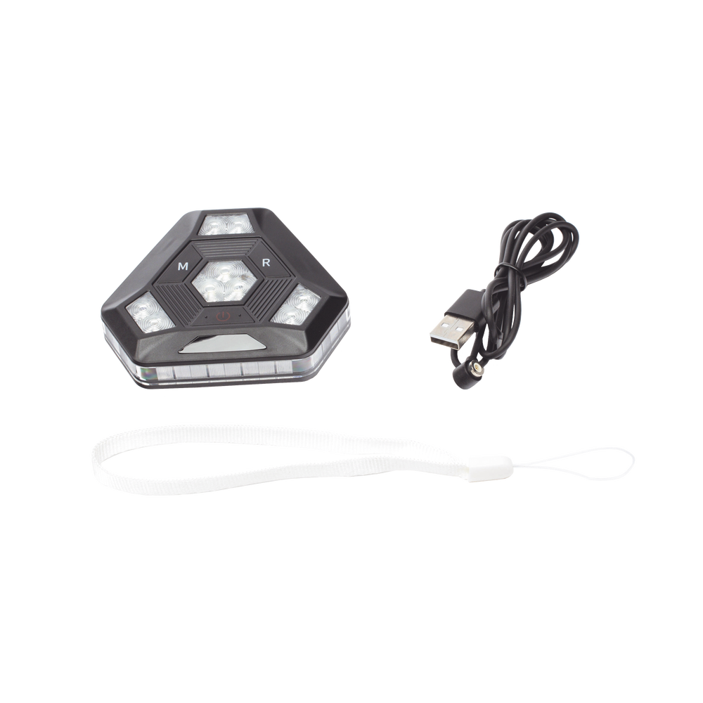 Luz Auxiliar Rojo/Azul Ultra Brillante Para Automóviles, Motocicletas y Bicicletas Con Montaje Magnético - Imagen 8