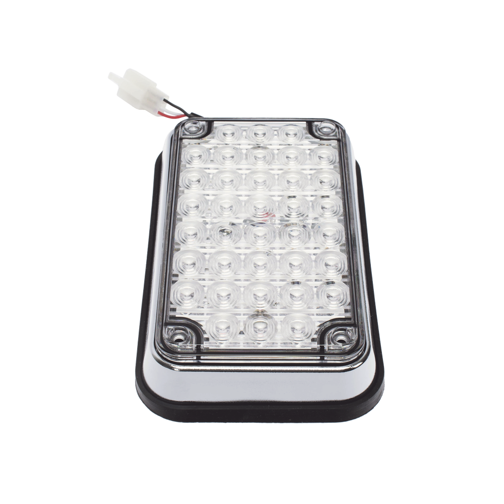 Luz de Advertencia de 6X4", Bicolor Rojo/Claro, Ideal para Ambulancias - Imagen 3