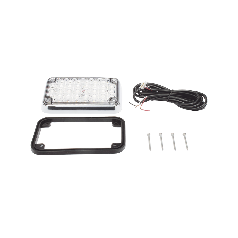 Luz de Advertencia de 6X4", Bicolor Rojo/Claro, Ideal para Ambulancias - Imagen 5