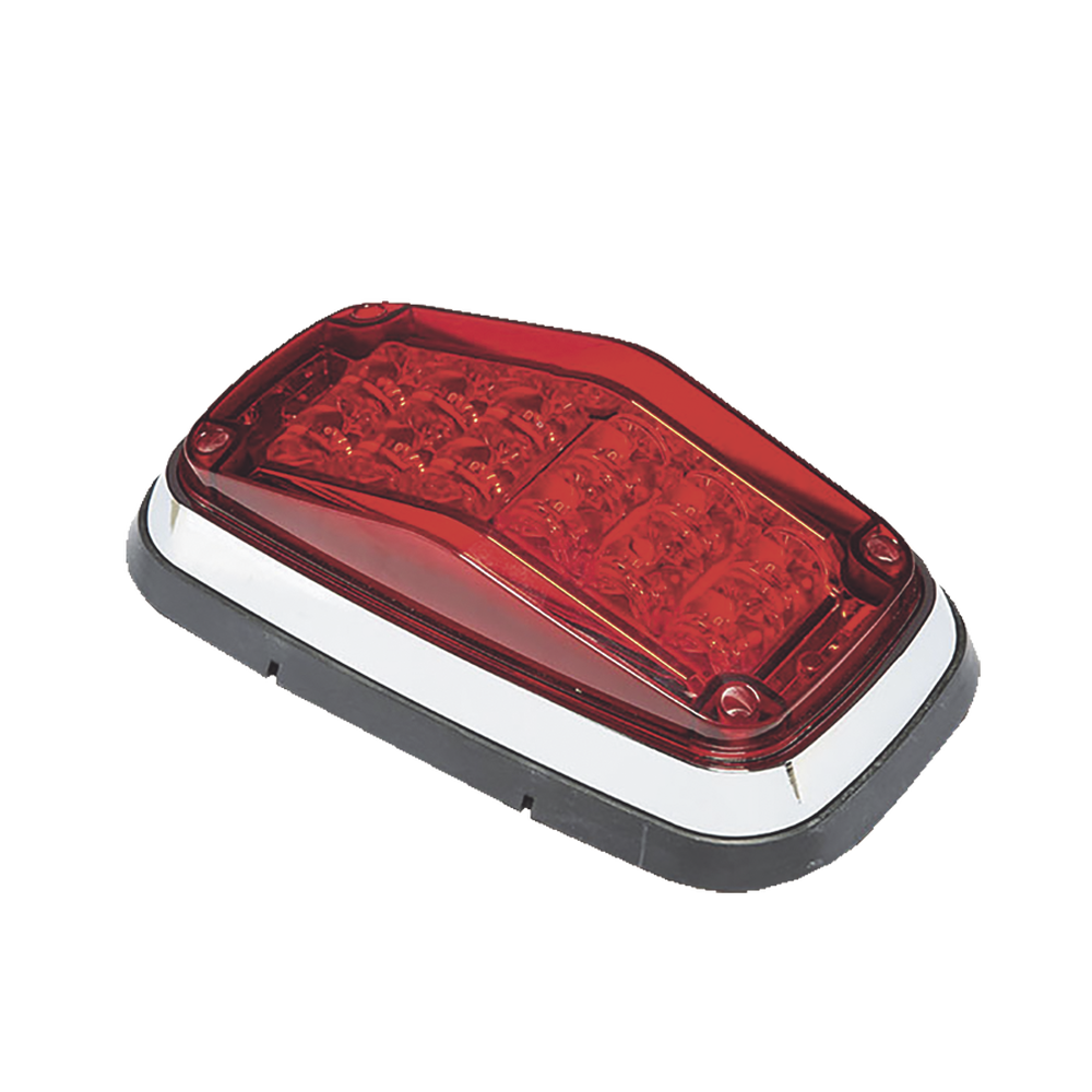 Luz de advertencia 8 X 4", Color Rojo, IP67, SAE, Ideal para Ambulancias