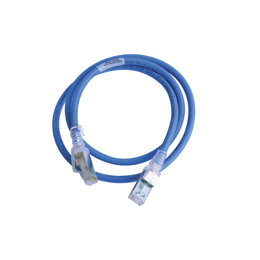 Patch Cord Z-MAX Cat6A S/FTP, CM/LS0H, 0.91 Metros (3 Pies), Color Azul, Versión Bulk (Sin Empaque Individual)