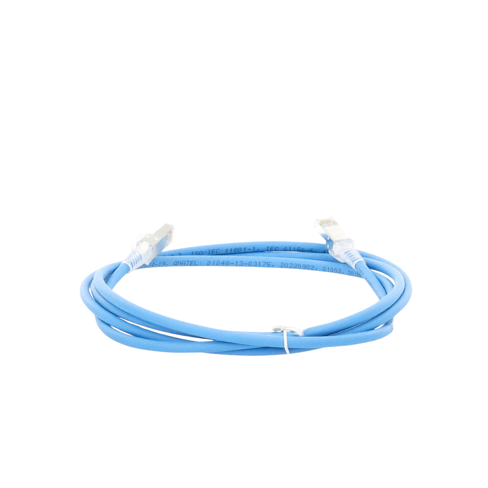 Patch Cord Z-MAX Cat6A S/FTP, CM/LS0H, 2.13 Metros (7 Pies), Color Azul, Versión Bulk (Sin Empaque Individual) - Imagen 3