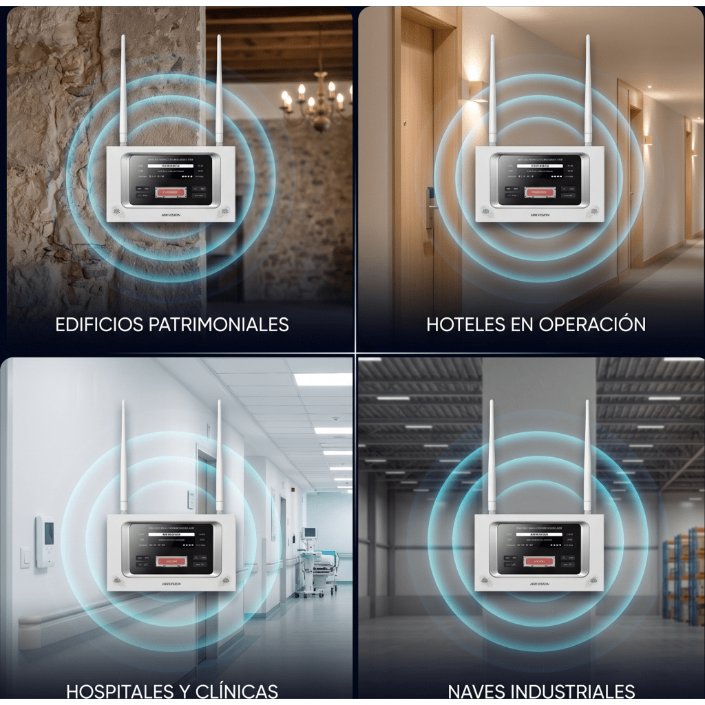 (HikFire) Panel Inalámbrico de Detección de Incendio (Gateway LoRa) / Pantalla LCD Táctil / Comunicación hasta 2 km / Gestión de 128 Dispositivos / Encriptación AES128 / Integración a HikCentral Professiona - Imagen 4