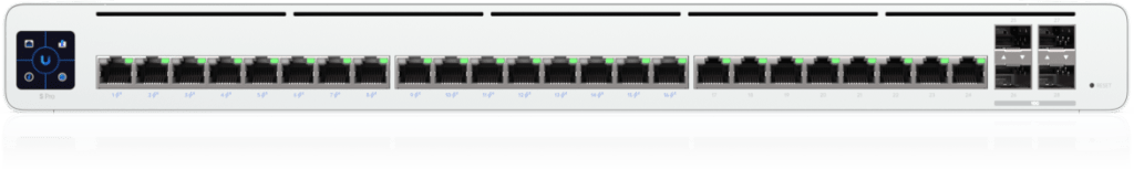 UISP Switch Pro – Switch PoE de 220 W (27 V) con 24 Puertos GbE, 16 Puertos PoE Pasivo 27 V y 4 Puertos SFP+ 10G - Imagen 3
