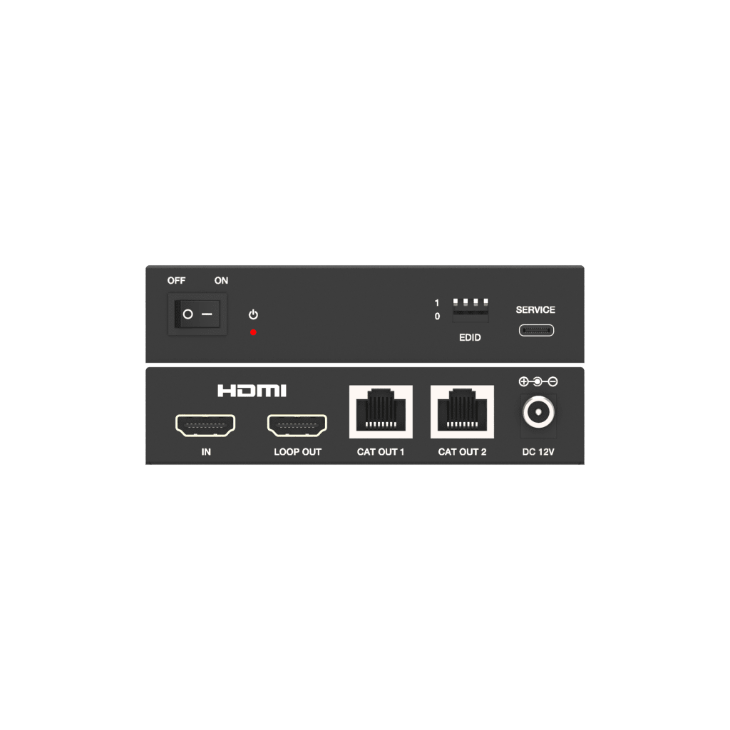 Splitter HDMI 1x2 | 4K@60Hz a 60m | 4K@30Hz a 70m | Cable Cat6 | EDID | HDCP 2.2 | Salida Loop - Imagen 3