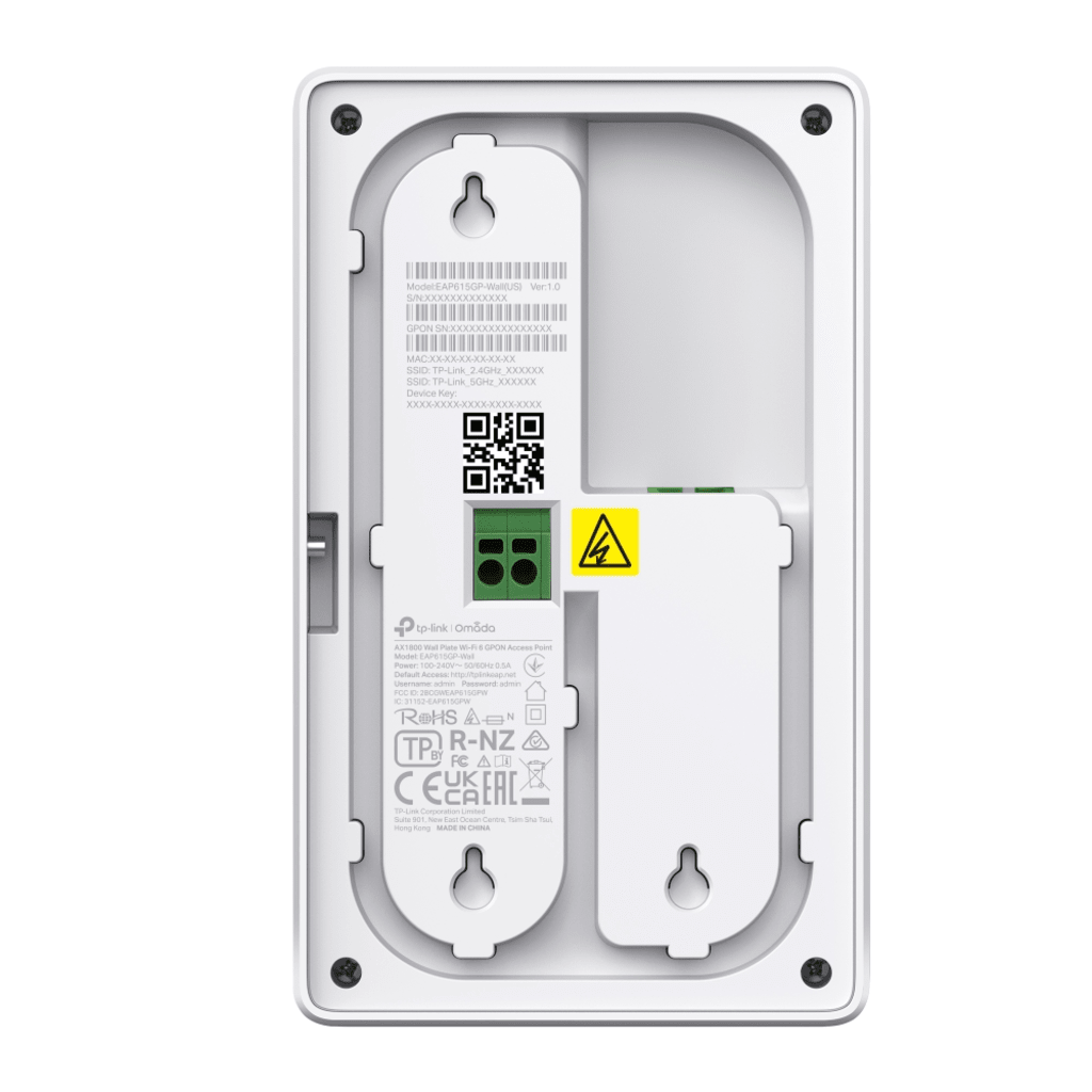 Punto de Acceso GPON Omada / WiFi 6 AX1800 / 1 puerto GPON / 1 Puerto FXS / 2 Puertos 10/100/1000 RJ45 / Mesh Omada / Configuración por Controlador o Stand-Alone / Para Montaje en Pared - Imagen 4