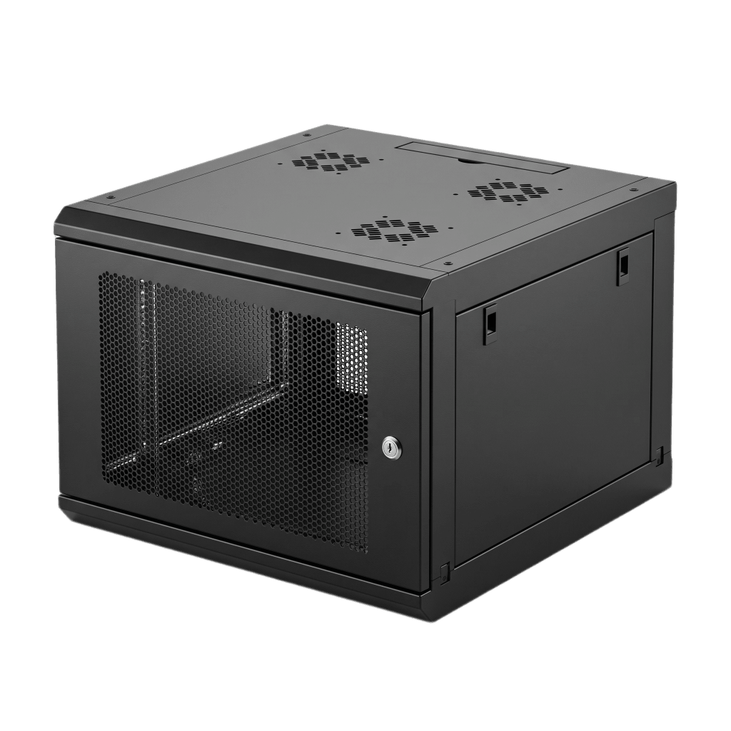 Gabinete Rack 19 Pulgadas / 04 Unidades / Ventilado / Montaje Pared / Acero Calibre 20 / Capacidad 100 kg / Dimensiones 636x606x283 mm (25x23.9x11.1 in) - Imagen 2