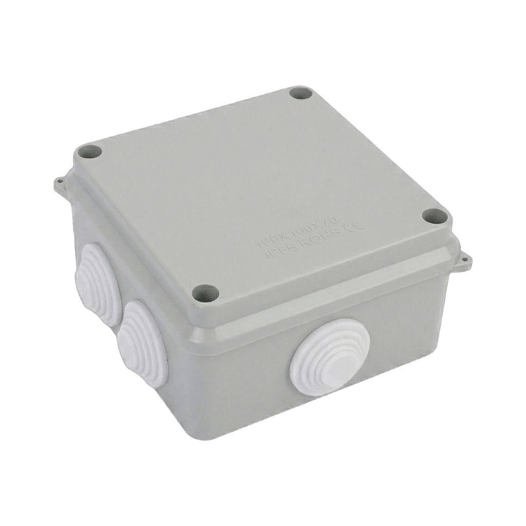 Caja de Conexiones Impermeable IP65, 7 Entradas, Dimensiones 100 x 100 x 70 mm, para Instalaciones Industriales, Comerciales y Residenciales, Incluye Tornillería para su Instalación - Imagen 3