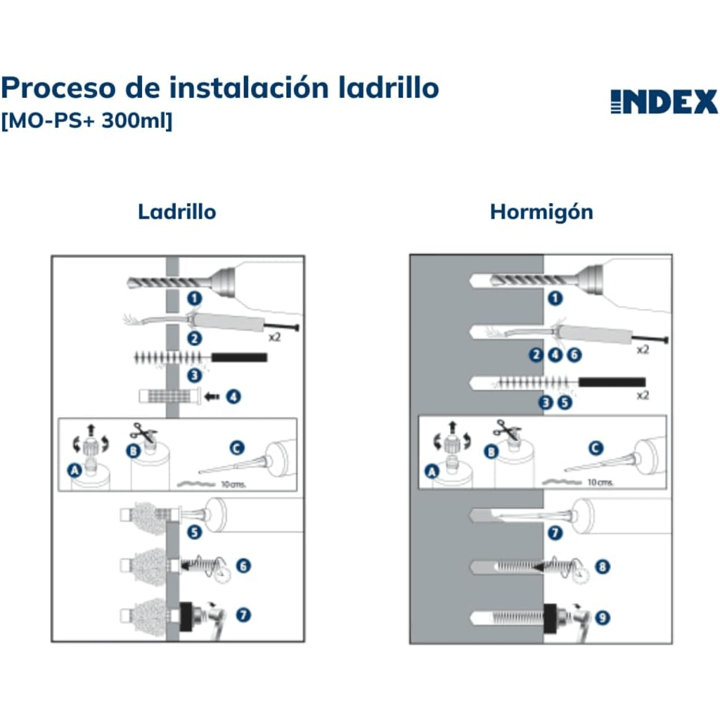 Resina de Polyester sin Estireno para Cargas Medias para Fijaciones en Hormigón no Fisurado y Mampostería / Curado Rápido / Contenido 300ml. - Imagen 4