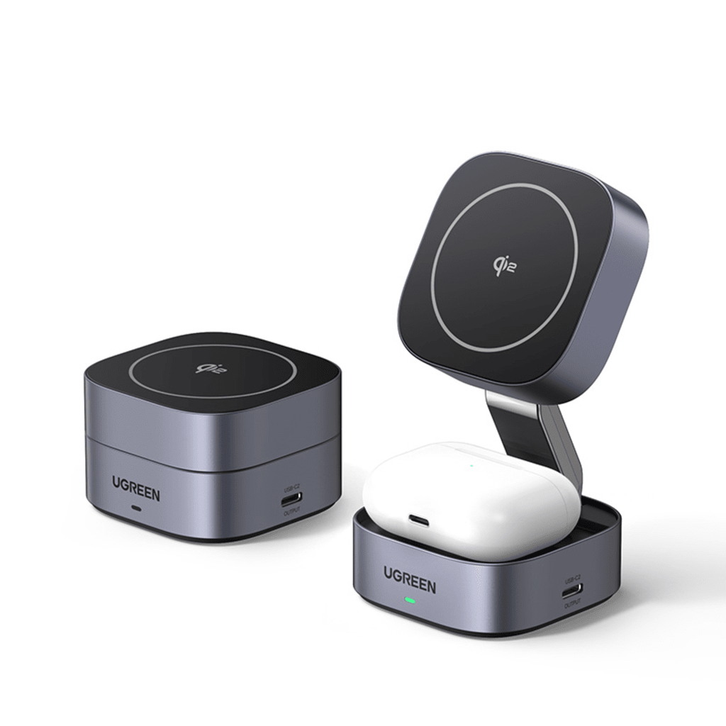 Cargador Inalámbrico 2 en 1 25W / Tecnología Magnética Qi 2 / 15W para Teléfono + 5W para Auriculares / Puerto USB-C 5W / Protecciones Múltiples / Cable USB-C Incluido - Imagen 4
