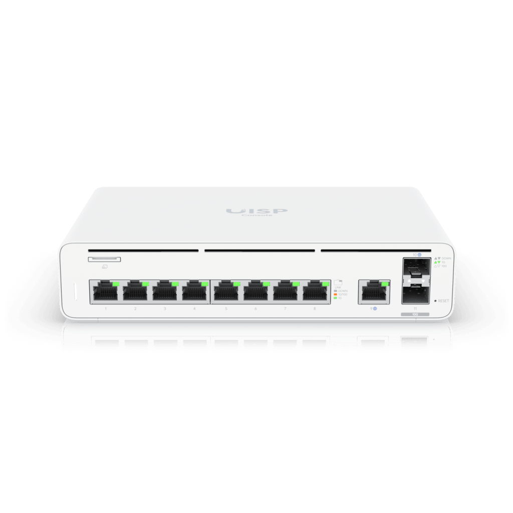 Consola UISP de Ubiquiti / Gateway y Switch de Red Gigabit / Controlador con Plataforma UISP para gestión remota de WISP (airMAX, airFiber, uFiber, LTU, edgeMAX, airCube) / 128 GB SSD / (1) WAN 1GbE / (1) WAN SFP+10G / (8) puertos LAN GbE RJ45 - Imagen 3