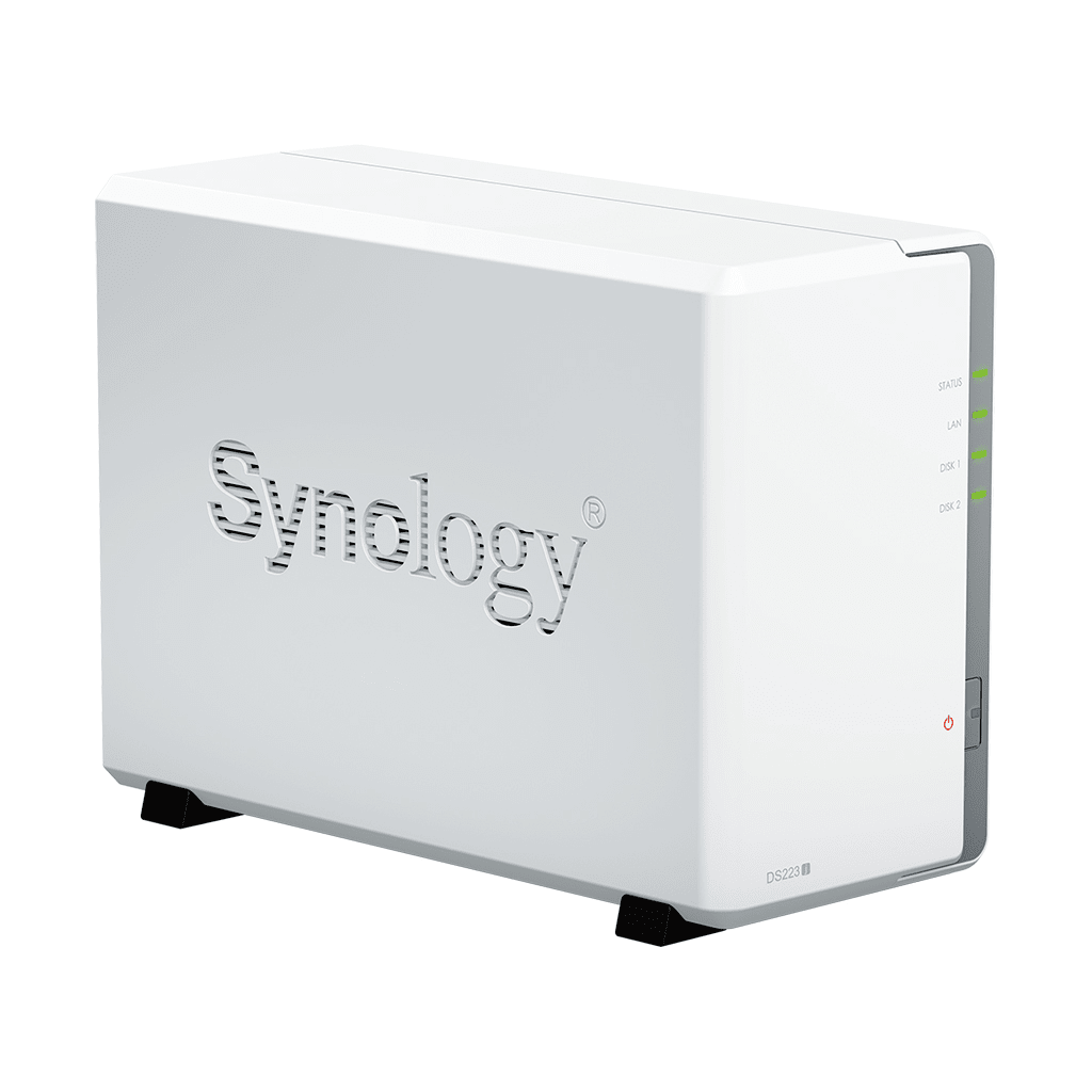 NAS DiskStation DS223j | 2 Bahías | CPU Realtek RTD1619B 1.7 GHz | 1 GB DDR4 | Puerto 1GbE RJ-45 | USB 3.2 Gen 1 | Compatible con HDD y SSD | Synology DSM | RAID 0, 1, JBOD | SMB, AFP, NFS, FTP | Vigilancia IP - Imagen 3