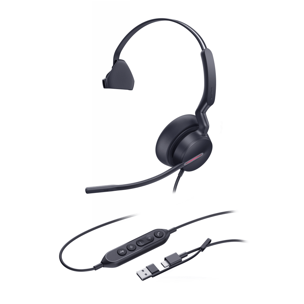Diadema Alámbrica Yealink UH46 Mono USB-C/A Certificada con Microsoft Teams - Imagen 3