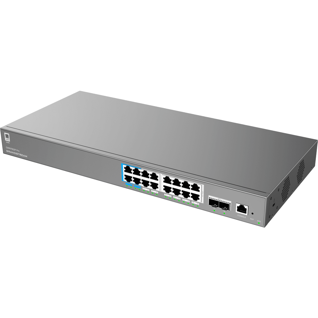 Switch de Red Empresarial L2++ / Serie GWN7800 Pro / 16 Puertos Gigabit PoE 250W / 2 Puertos SFP+ / Gestión Cloud GDMS / VLAN 4K / QoS Avanzado / Seguridad Integral - Imagen 3